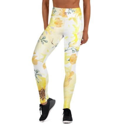 Sunflower Printed Yoga Leggings showcasing comfort and style