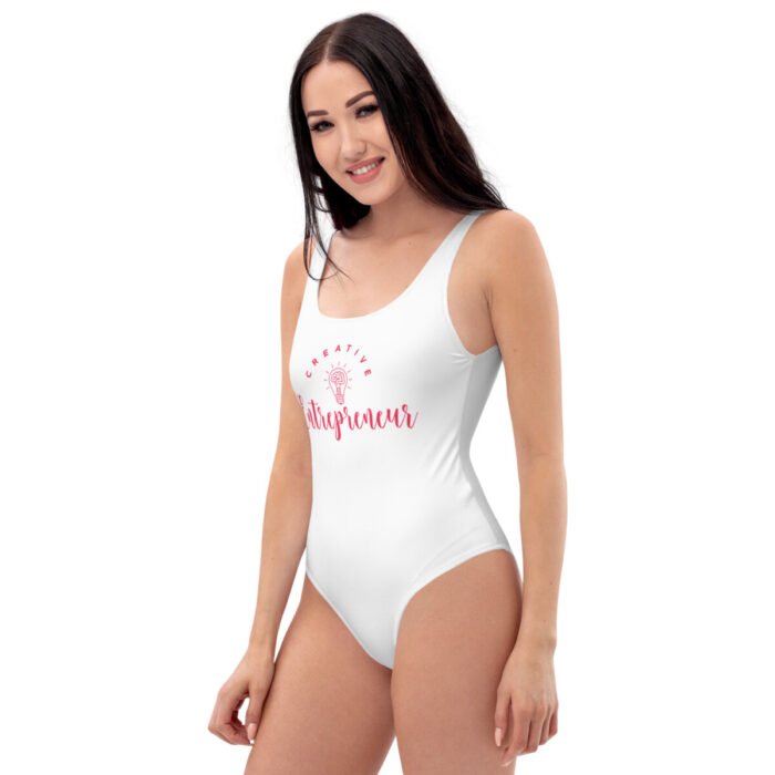 Creative Entrepreneur women's One-Piece Swimsuit with scoop neckline, ideal for confident beachgoers.